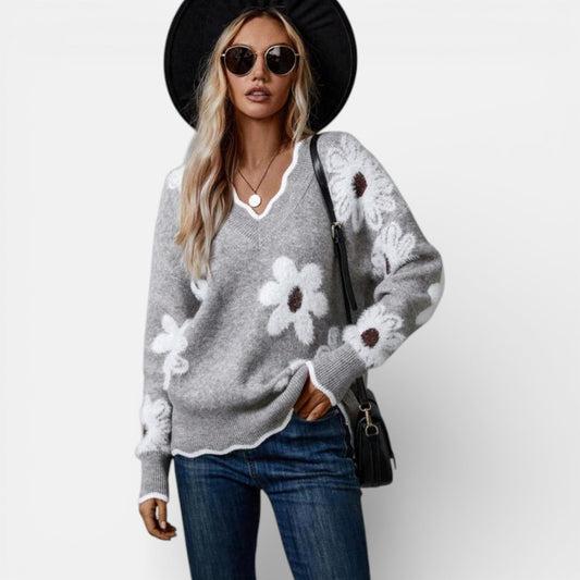 Justine | Pull avec Col en V